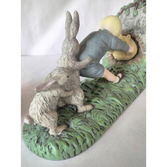 Classic Disney Winnie the Pooh Bear & Christopher Robin Bookends Stuck in Hole - Picture 4 of 9